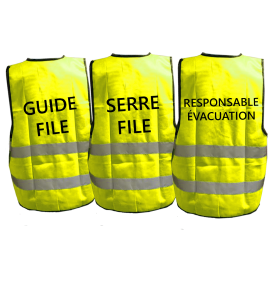 Lot de 3 Gilets Haute visibilité Jaune Fluo