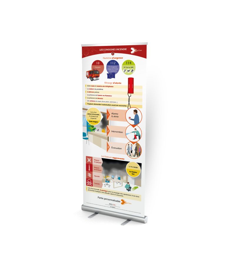 ROLL UP  "LES CONSIGNES INCENDIE"
