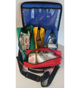 Sacoche de secours Remplie avec 4 pochettes